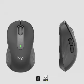 LOGITECH Signature M650 L belaidė pelė – didelėms rankoms, dešinei rankai, grafito spalva