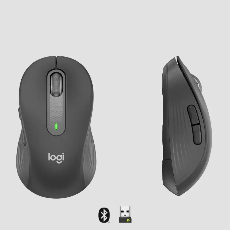 LOGITECH Signature M650 L belaidė pelė – didelėms rankoms, dešinei rankai, grafito spalva