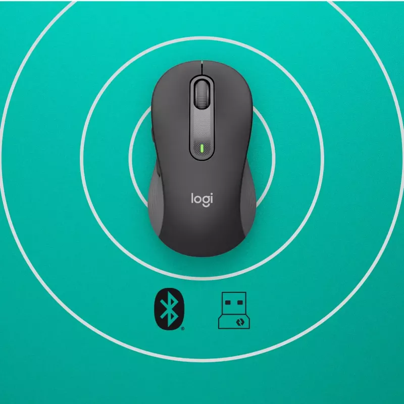 LOGITECH Signature M650 L belaidė pelė – didelėms rankoms, dešinei rankai, grafito spalva