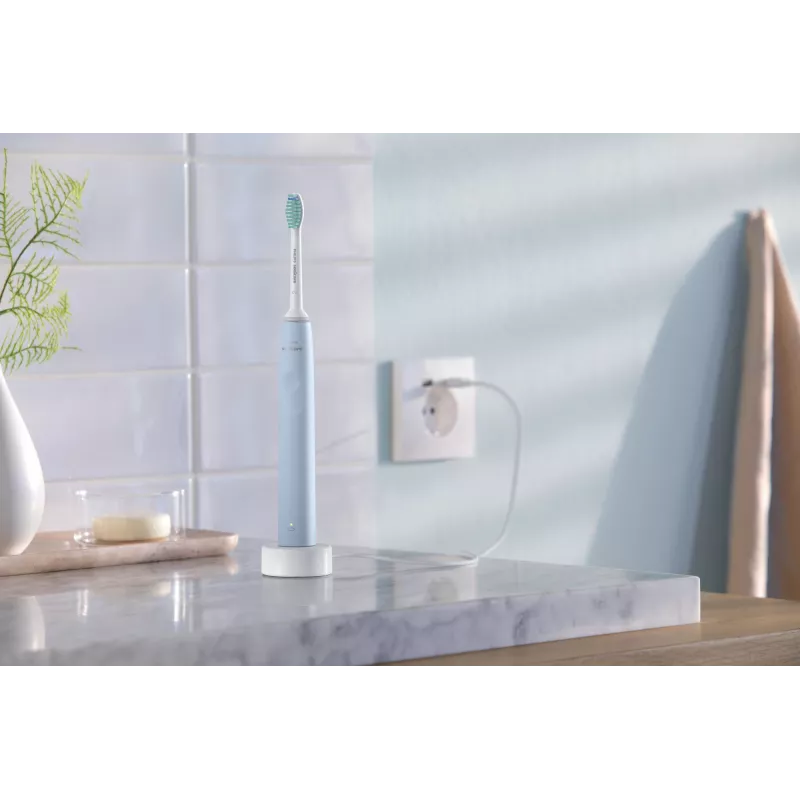 Philips Sonicare HX3651/12 elektrinis dantų šepetėlis su minkštu režimu, balta/mėlyna