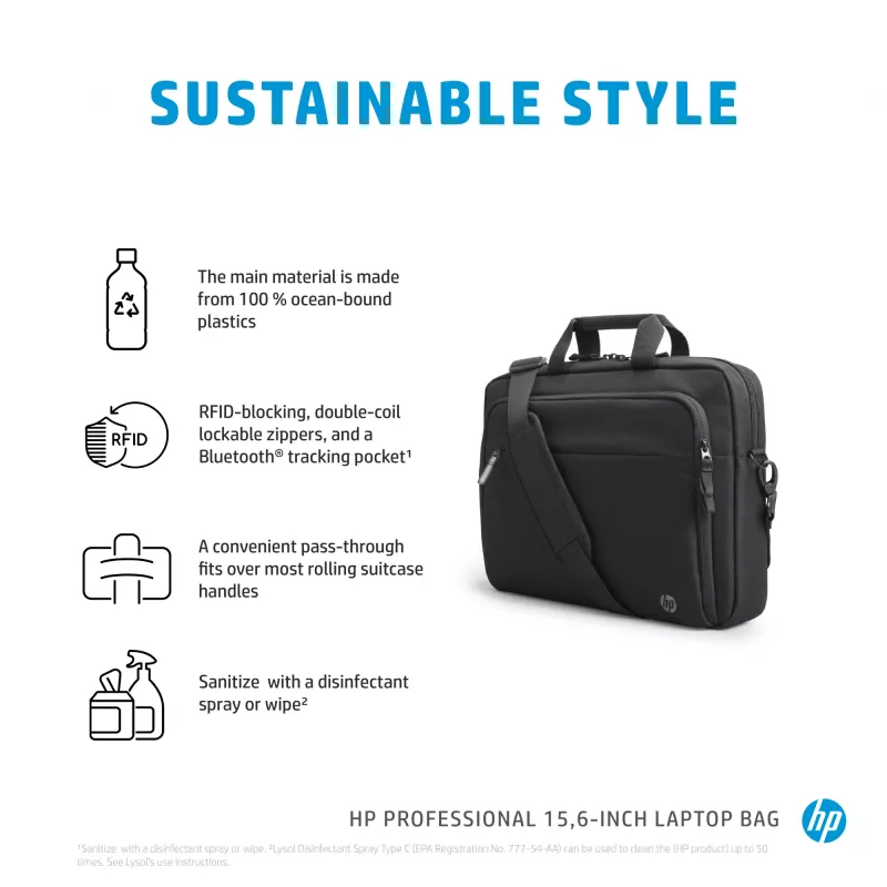 Dėklas nešiojamam kompiuteriui HP Professional 15.6 col. portfelis vienspalvis