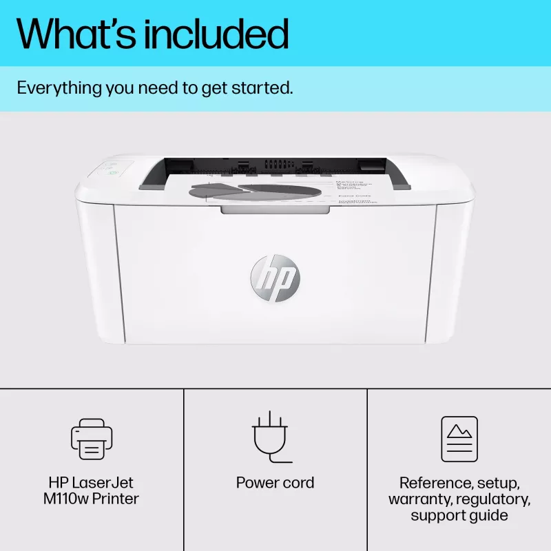 HP LaserJet M110w spausdintuvas, lazerinis, 600 x 600 DPI, A4, 20 ppm, paruoštas tinklui, baltas