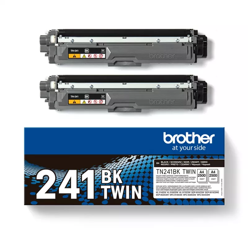 Tonerių rinkinys Brother TN241BK - 2000 puslapių - Juoda - 2 vnt.
