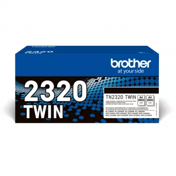 Tonerių kasetė Brother TN-2320TWIN 2600 puslapių Juoda