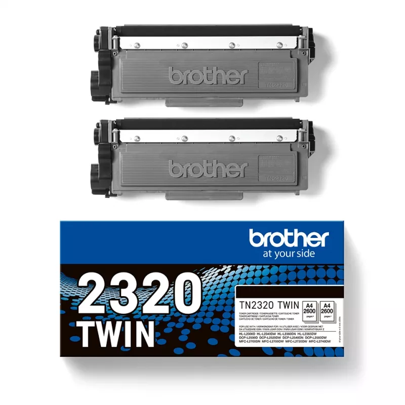 Tonerių kasetė Brother TN-2320TWIN 2600 puslapių Juoda