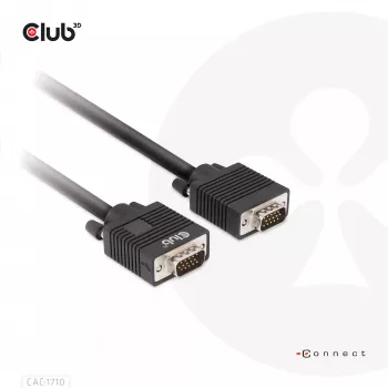 VGA kabelis dvipusis M/M 10m/32.8ft CLUB3D CAC-1710