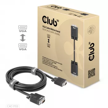 VGA kabelis abipusis M/M 3m 28AWG CLUB3D CAC-1703