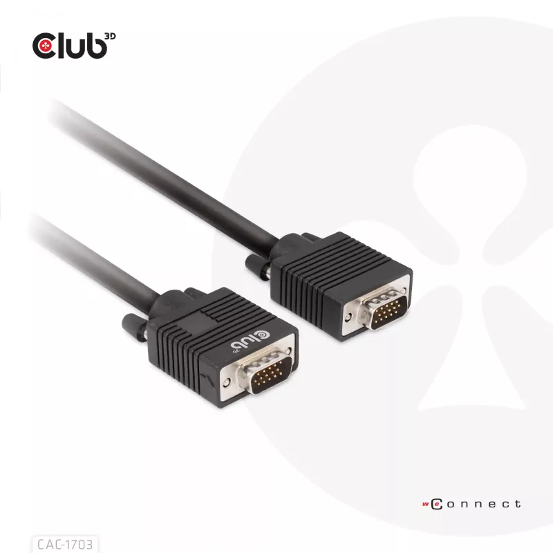 VGA kabelis abipusis M/M 3m 28AWG CLUB3D CAC-1703