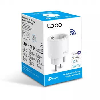 TP-Link Tapo P115 išmanusis kištukinis lizdas su energijos stebėjimu, balta, Wi-Fi
