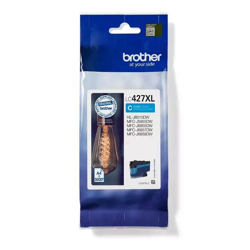 Brother LC-427XLC kasetė 1 vnt. Originali didelės talpos (XL) cian