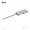 CLUB3D CSV-1594 USB Gen1 Type-C 9-in-1 centrinis įrenginys su HDMI, VGA, 2x USB Gen1 Type-A, RJ45, SD/Micro SD lizdais ir USB Gen1 Type-C moterišku prievadu