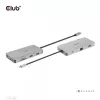 CLUB3D CSV-1594 USB Gen1 Type-C 9-in-1 centrinis įrenginys su HDMI, VGA, 2x USB Gen1 Type-A, RJ45, SD/Micro SD lizdais ir USB Gen1 Type-C moterišku prievadu