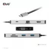 CLUB3D CSV-1594 USB Gen1 Type-C 9-in-1 centrinis įrenginys su HDMI, VGA, 2x USB Gen1 Type-A, RJ45, SD/Micro SD lizdais ir USB Gen1 Type-C moterišku prievadu