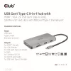 CLUB3D CSV-1594 USB Gen1 Type-C 9-in-1 centrinis įrenginys su HDMI, VGA, 2x USB Gen1 Type-A, RJ45, SD/Micro SD lizdais ir USB Gen1 Type-C moterišku prievadu