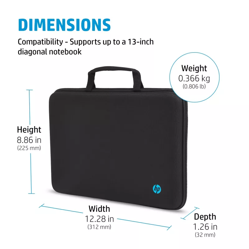 Dėklas HP Mobility 11,6 colio nešiojamam kompiuteriui, maksimalus ekrano dydis 29,5 cm