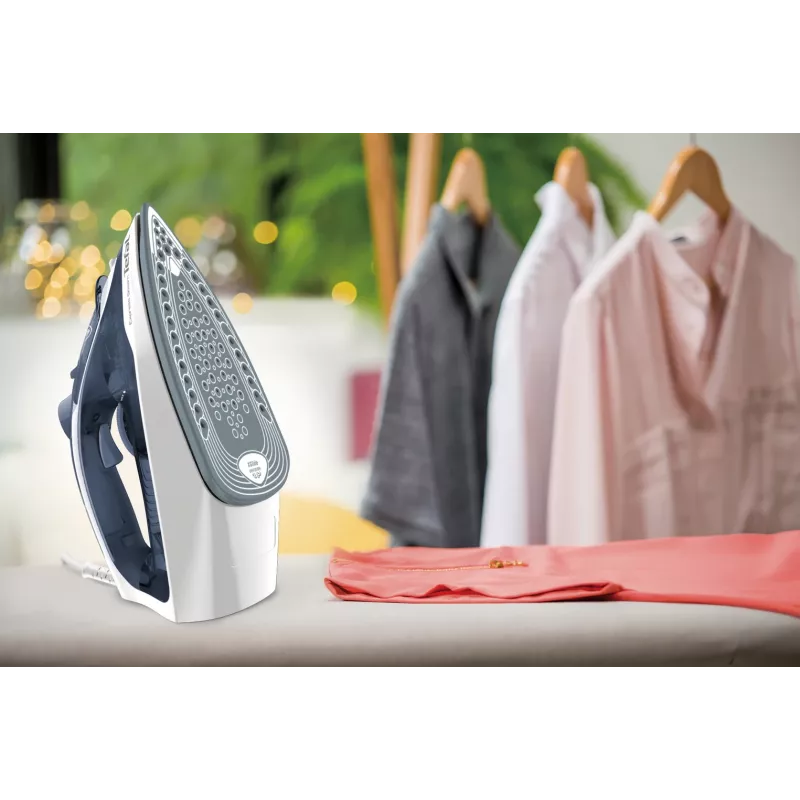Lygintuvas Tefal Express Steam FV2837 sausas ir su garais, Cerilium padas, 2400 W, mėlyna, pilka, balta