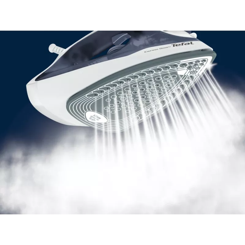 Lygintuvas Tefal Express Steam FV2837 sausas ir su garais, Cerilium padas, 2400 W, mėlyna, pilka, balta