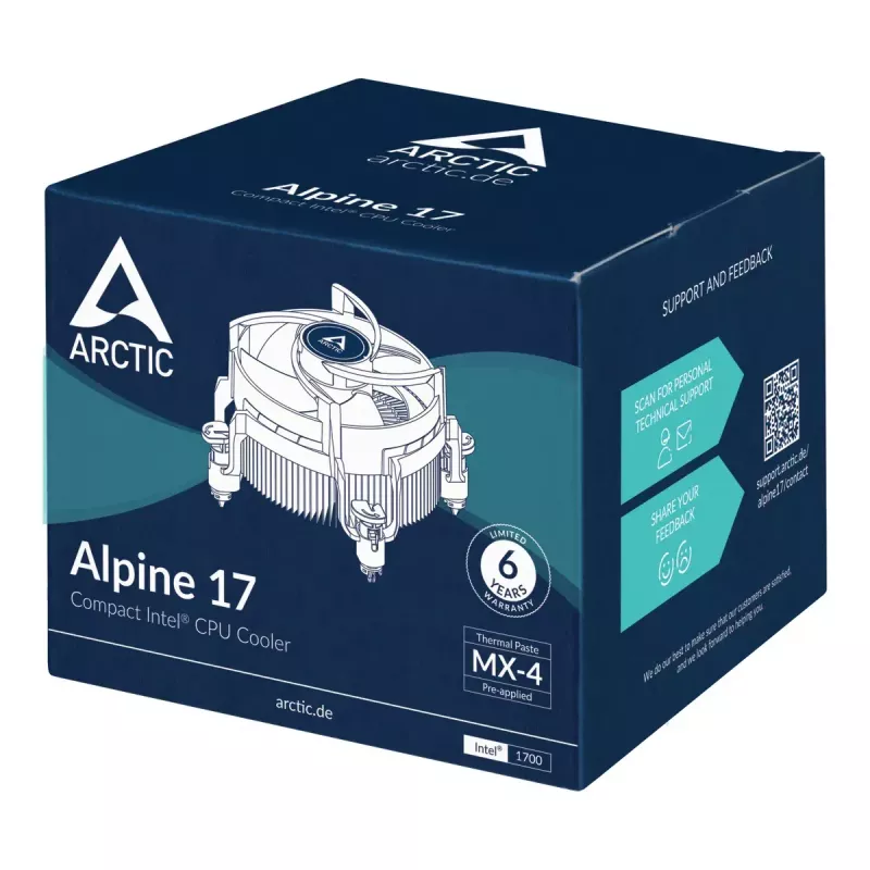 Oro aušintuvas ARCTIC Alpine 17 Compact Intel CPU Aušintuvas