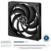 ARCTIC P12 Slim PWM PST – 120 mm spaudimo optimizuotas ventiliatorius su PWM ir integruotu Y kabeliu