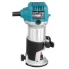 Routeris Makita RT0702CX2J — 710 W, 10 000–34 000 sūkių/min, 8 mm įvorė, 0–40 mm gylis, 1,8 kg