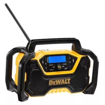 Nešiojamas radijas DeWALT DCR029-QW DAB FM, AC/DC maitinimas, Bluetooth, USB įkrovimas, ekranas, juoda/geltona