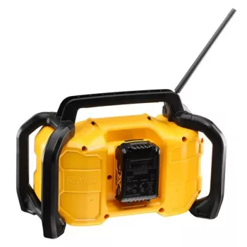 Nešiojamas radijas DeWALT DCR029-QW DAB FM, AC/DC maitinimas, Bluetooth, USB įkrovimas, ekranas, juoda/geltona