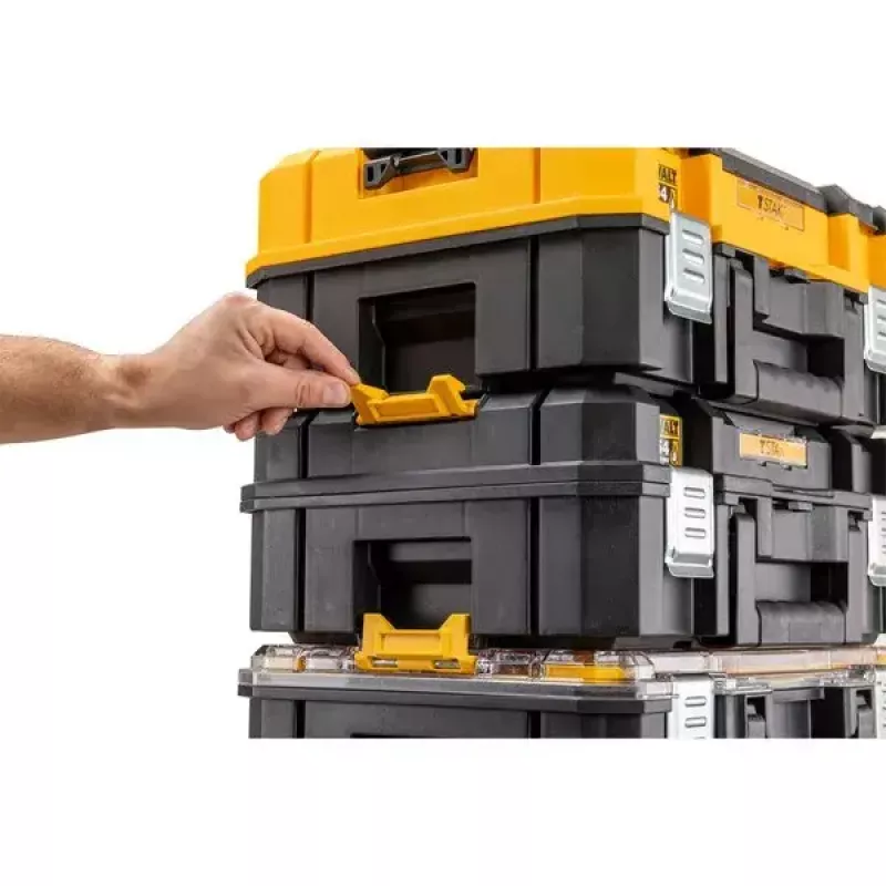 Įrankių dėžė DeWalt DWST82968-1, polikarbonatas, 7,8 l, užrakinama, atspari vandeniui, juoda