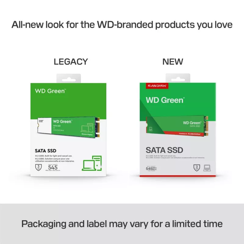 WESTERN DIGITAL SSD WD Green 480GB SATA 6Gb/s M.2 2280