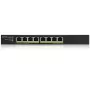 Zyxel GS1915-8EP valdomas L2 Gigabit Ethernet (10/100/1000) PoE jungiklis, juodas