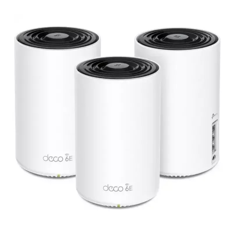 TP‑LINK AXE5400 „Mesh“ Wi‑Fi 6E maršrutizatorius – Tri‑Band 2,4/5/6 GHz, aprėptis iki 670 m², 3× LAN, 4 vidinės antenos