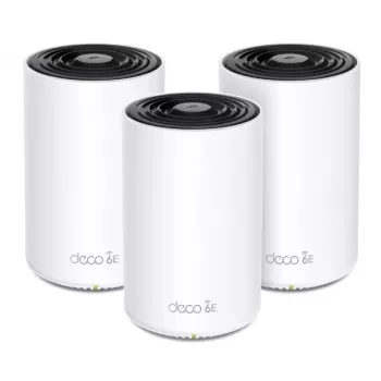 TP‑LINK AXE5400 „Mesh“ Wi‑Fi 6E maršrutizatorius – Tri‑Band 2,4/5/6 GHz, aprėptis iki 670 m², 3× LAN, 4 vidinės antenos