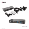 KVM Jungiklis CLUB3D CSV-1382 Dvigubas HDMI 4K 60Hz USB