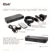 KVM Jungiklis CLUB3D CSV-1382 Dvigubas HDMI 4K 60Hz USB