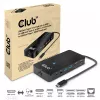 CLUB3D 7-in-1 USB-C stotelė su 2x HDMI, 2x USB-A, RJ45, 3.5mm garsu ir 100W PD įkrovimu