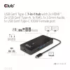 CLUB3D 7-in-1 USB-C stotelė su 2x HDMI, 2x USB-A, RJ45, 3.5mm garsu ir 100W PD įkrovimu