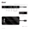 CLUB3D 7-in-1 USB-C stotelė su 2x HDMI, 2x USB-A, RJ45, 3.5mm garsu ir 100W PD įkrovimu