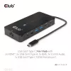 CLUB3D 7-in-1 USB-C stotelė su 2x HDMI, 2x USB-A, RJ45, 3.5mm garsu ir 100W PD įkrovimu
