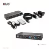 CLUB3D CSV-7210 KVM jungiklis DisplayPort/HDMI, 2 kompiuteriams, 4K 60Hz