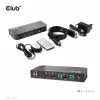 CLUB3D CSV-7210 KVM jungiklis DisplayPort/HDMI, 2 kompiuteriams, 4K 60Hz