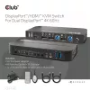CLUB3D CSV-7210 KVM jungiklis DisplayPort/HDMI, 2 kompiuteriams, 4K 60Hz
