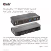 CLUB3D CSV-7210 KVM jungiklis DisplayPort/HDMI, 2 kompiuteriams, 4K 60Hz