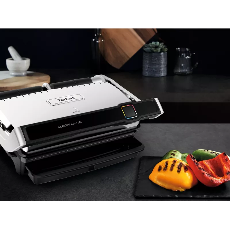 Kontaktinė grilio keptuvė Tefal OptiGrill Elite XL GC760D Nerūdijantis plienas 2200W
