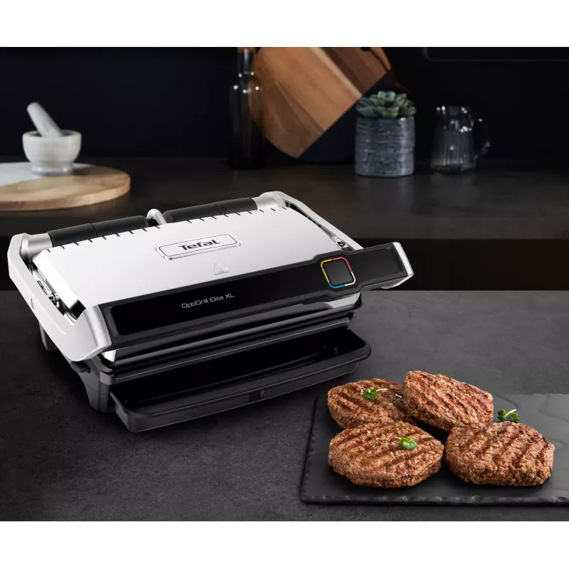 Kontaktinė grilio keptuvė Tefal OptiGrill Elite XL GC760D Nerūdijantis plienas 2200W