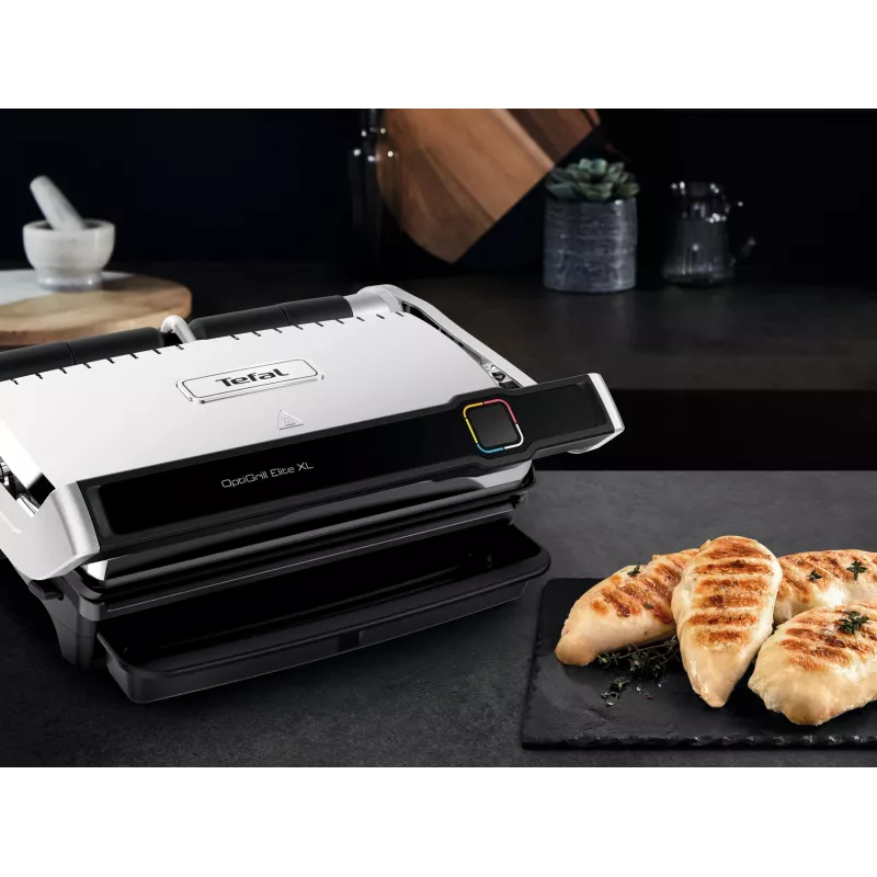 Kontaktinė grilio keptuvė Tefal OptiGrill Elite XL GC760D Nerūdijantis plienas 2200W