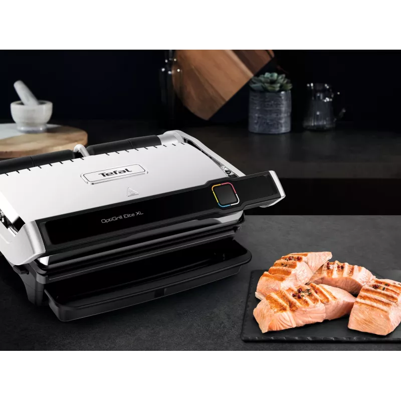 Kontaktinė grilio keptuvė Tefal OptiGrill Elite XL GC760D Nerūdijantis plienas 2200W