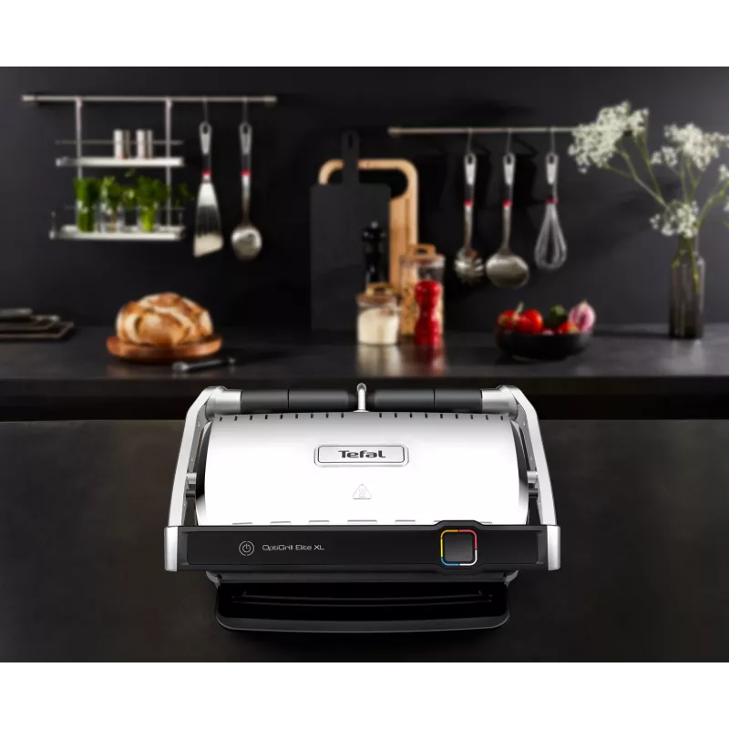 Kontaktinė grilio keptuvė Tefal OptiGrill Elite XL GC760D Nerūdijantis plienas 2200W