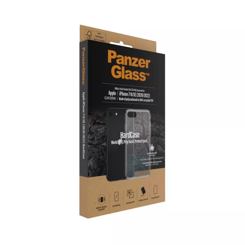 PanzerGlass® HardCase iPhone SE (2020/2022) | 7 | 8, Dėklas, Apple, Skaidrus