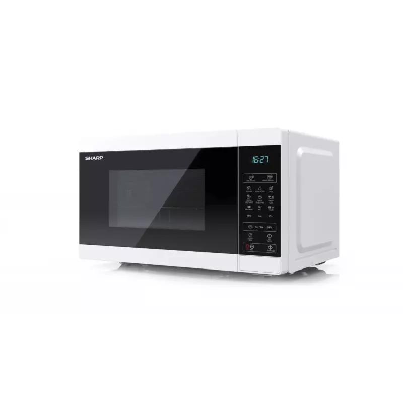 Mikrobangų krosnelė Sharp YC-MG02E-W, mėlyna, balta, stalviršinė, 20 l, 800 W