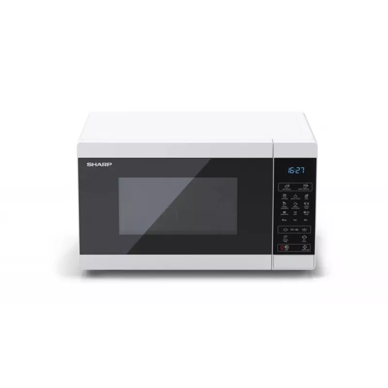 Mikrobangų krosnelė Sharp YC-MG02E-W, mėlyna, balta, stalviršinė, 20 l, 800 W