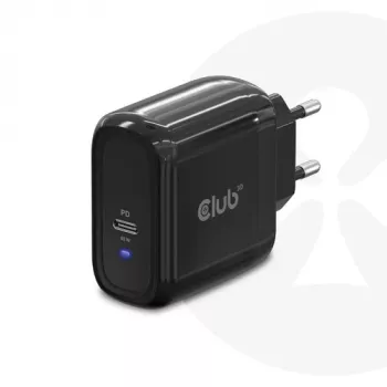 CLUB3D Travel Charger 65W su GaN technologija, vienas USB Type-C prievadas, Power Delivery 3.0 palaikymas